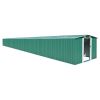 Garden Shed Green 101.2"x389.8"x71.3" Galvanized steel - Green