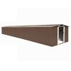 Garden Shed Brown 101.2"x389.8"x71.3" Galvanized steel - Brown