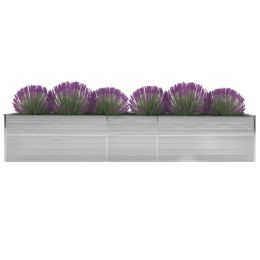 Garden Raised Bed Galvanized Steel 157.5"x31.5"x30.3" Gray - Grey