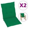 Garden Chair Cushions 2 pcs Green 39.4"x19.7"x1.2" - Green