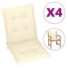 Garden Chair Cushions 4 pcs Cream 39.4"x19.7"x1.2" - Cream