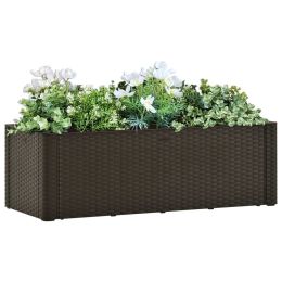 Garden Raised Bed with Self Watering System Mocha 39.4"x16.9"x13" - Brown