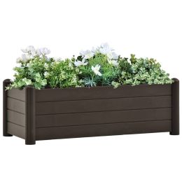 Garden Raised Bed PP Mocha 39.4"x16.9"x13.8" - Brown