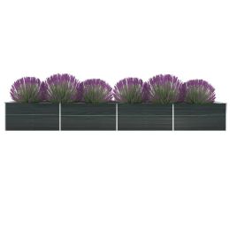 Garden Raised Bed Galvanized Steel 236.2"x31.5"x30.3" Anthracite - Anthracite