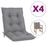 Garden Chair Cushions 4 pcs Gray 39.4"x19.7"x2.8" - Grey