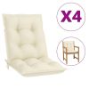 Garden Chair Cushions 4 pcs Cream 39.4"x19.7"x2.8" - Cream