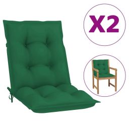 Garden Chair Cushions 2 pcs Green 39.4"x19.7"x2.8" - Green