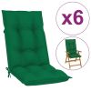 Garden Chair Cushions 6 pcs Green 47.2"x19.7"x2.8" - Green