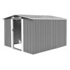 Garden Shed 101.2"x117.3"x70.1" Metal Gray - Grey