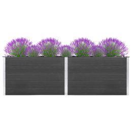 Garden Raised Bed 78.7"x39.4"x35.8" WPC Gray - Grey