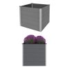 Garden Raised Bed WPC 39.4"x39.4"x35.8" Gray - Grey