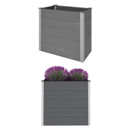 Garden Raised Bed WPC 39.4"x19.7"x35.8" Gray - Grey