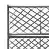 Trellis Raised Bed with 2 Pots 22.8"x11.8"x42.1" Poly Rattan Black - Black