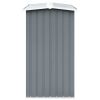 Garden Log Storage Shed Galvanized Steel 129.9"x36.2"x60.2" Gray - Grey