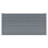 Garden Raised Bed Galvanized Steel 63"x15.7"x31.3" Gray - Grey