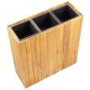 Garden Raised Bed with 3 Pots Solid Acacia Wood - Brown