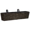 Garden Planters 2 pcs Water Hyacinth Brown - Brown