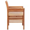 Patio Dining Chairs with Cushions 3 pcs Solid Acacia Wood - Brown