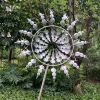 30cm/11.81in Courtyard Garden Lawn Outdoor Decoration, Unique Wind Collector Magic Kinetic Energy Metal Windmill Spinner Solar Wind Catcher - CX101