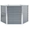 Garden Raised Bed Galvanized Steel 50.8"x50.8"x31.3" Gray - Grey