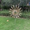 30cm/11.81in Courtyard Garden Lawn Outdoor Decoration, Unique Wind Collector Magic Kinetic Energy Metal Windmill Spinner Solar Wind Catcher - CX101