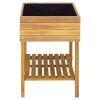 Raised Garden Planter 30.9"x23"x30.9" Solid Acacia Wood - Brown