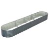 Garden Raised Bed 157.5"x31.5"x17.3" Galvanized Steel Gray - Grey