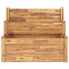 2-Tier Garden Planter 43.3"x29.5"x33.1" Solid Acacia Wood - Brown