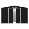 Garden Storage Shed Anthracite Steel 101.2"x80.7"x70.1" - Anthracite