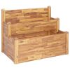 2-Tier Garden Planter 43.3"x29.5"x33.1" Solid Acacia Wood - Brown