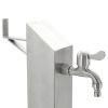 Garden Water Column Stainless Steel Square 37.4" - Silver