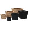 Garden Raised Beds 3 pcs Water Hyacinth - Brown