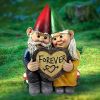 1pc Garden Gnome Couple Statue, Resin Couple In Love Gnome Ornamen, Statue For Micro Landscape Flowerpot Lawn Yard Garden Fish Tank Bonsai Decoration,