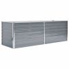 Garden Raised Bed Galvanized Steel 94.5"x31.5"x31.3" Gray - Grey