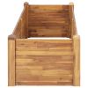 Garden Raised Bed 63"x23.6"x17.3" Solid Acacia Wood - Brown