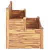 2-Tier Garden Planter 43.3"x29.5"x33.1" Solid Acacia Wood - Brown