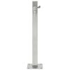 Garden Water Column Stainless Steel Square 25.5" - Silver