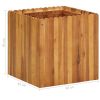 Garden Raised Bed 19.6"x19.6"x19.6" Solid Acacia Wood - Brown