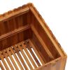 Garden Raised Bed 19.6"x19.6"x19.6" Solid Acacia Wood - Brown