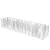 Gabion Raised Bed Galvanized Steel 106.3"x19.7"x19.7" - Silver