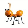 1pc Metal Ant Ornament Colorful Cute Insect For Hanging Wall Art Garden Lawn Home Decor Indoor Outdoor - Red