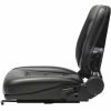 Forklift & Tractor Seat with Adjustable Backrest Black - Black