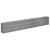 Gabion Raised Bed Galvanized Steel 141.7"x11.8"x23.6" - Silver