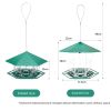 outdoor Hanging hummingbird feeder garden bird feeder foldable feeder sunscreen antifreeze bird cage - Telescopic bird feeder [green]