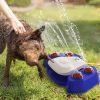 Summer Dog Water Play Sprinkler; Outdoor Pet Bath Toy; Dogs Drinking Fountains For Garden - Blue