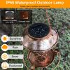 Solar Bird Feeder Decorative Hanging Bird Feeder Lantern Warm White Light Bird Feeder for Outdoor Garden Backyard - Brass