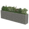 Gabion Raised Bed Galvanized Steel 141.7"x19.7"x39.4" - Silver