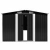 Garden Shed 101.2"x228.3"x71.3" Metal Anthracite - Black