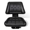 Tractor Seat with Backrest Black - Black