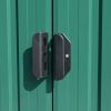 Garden Shed 101.2"x117.3"x70.1" Metal Green - Green